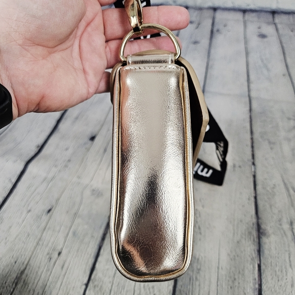 PACO RABANNE PARFUMS | metallic faux leather shoulder bag - Picture 3 of 15